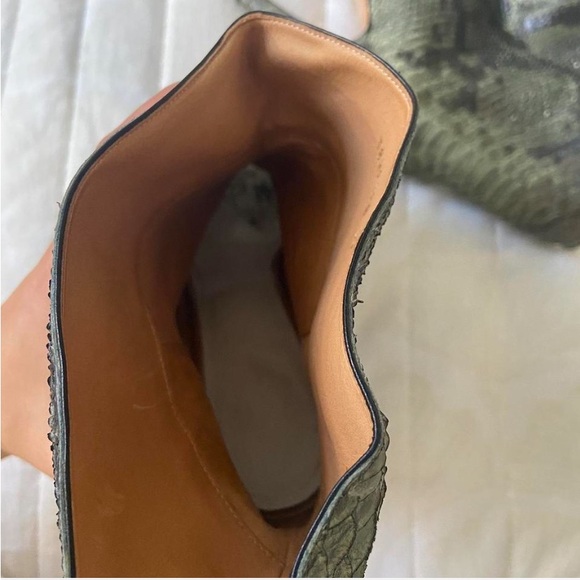 Maison Margiela Snakeskin Peeptoe Wide Calf Booties - Picture 8 of 8